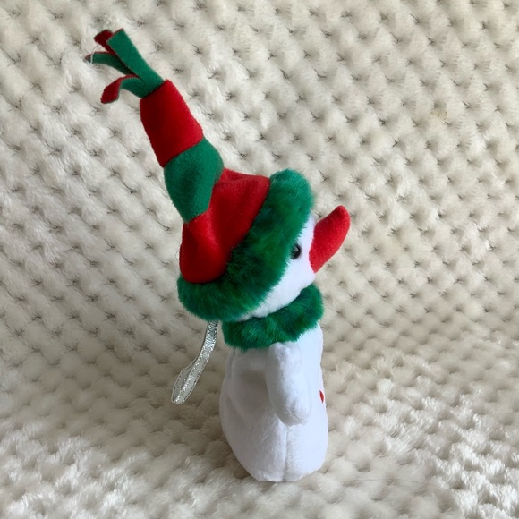 Ty Jingle Beanies Collection Snowgirl Plush Ornament Stuffed Animal Toy w Tags - Picture 2 of 16